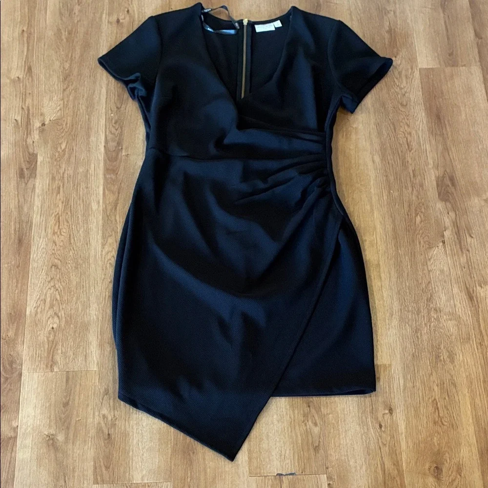 Bisou Bisou Asymmetrical Black Dress - Picture 1 of 8